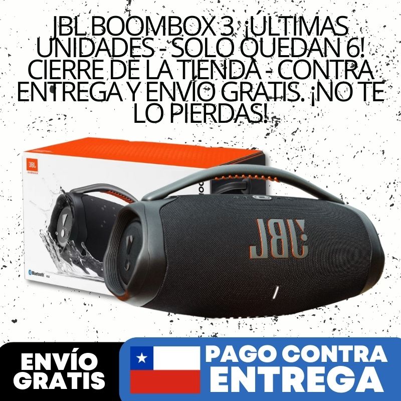 JBL BOOMBOX 3  ¡ÚLTIMAS UNIDADES - SOLO QUEDAN 6! 🚨 CIERRE DE LA TIENDA - CONTRA ENTREGA Y ENVÍO GRATIS. ¡NO TE LO PIERDAS!